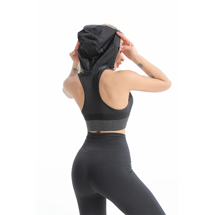 Seamless sports bra and tie dye leggings sets top BACK 