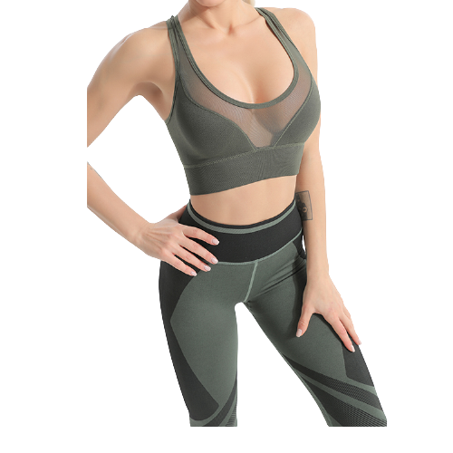 2pcs/Set Non-Wired, Seamless, Push Up & Invisible Sports Bra With